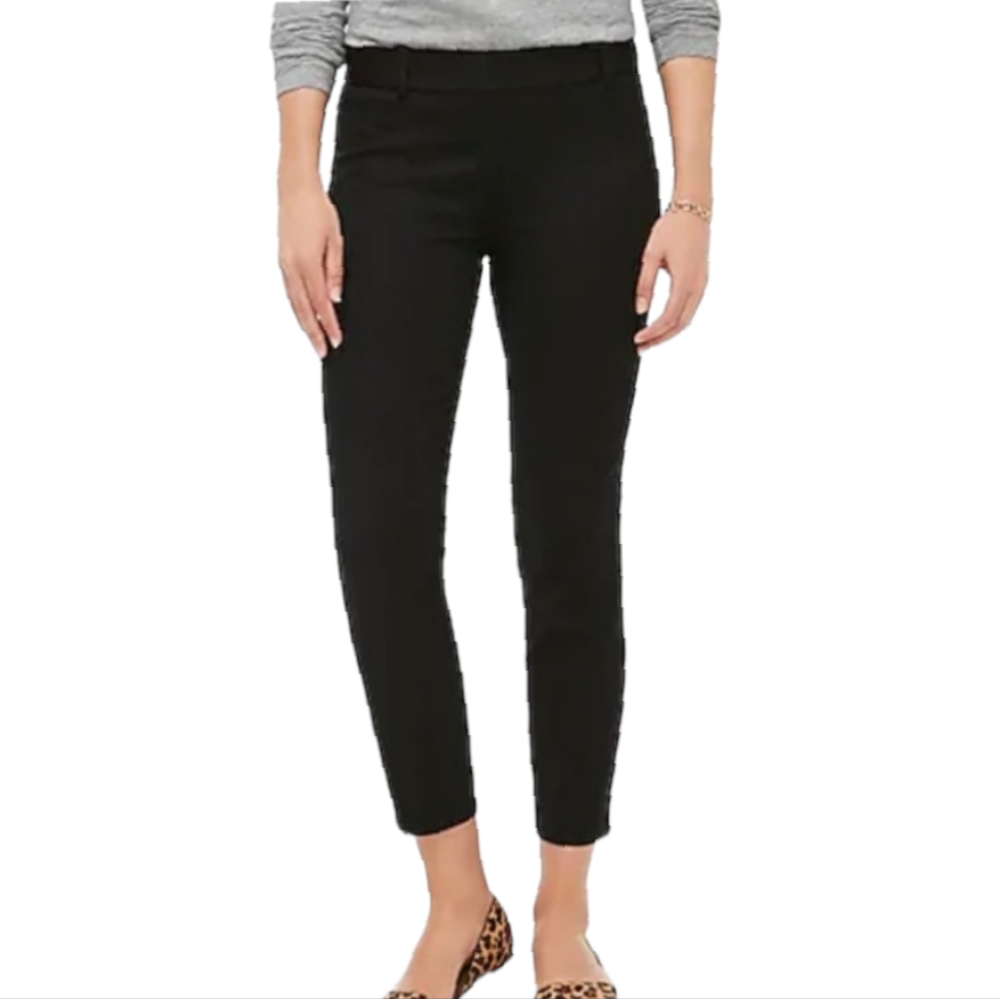 J. CREW Winnie Black Stretch Wool Ankle-Length Pants